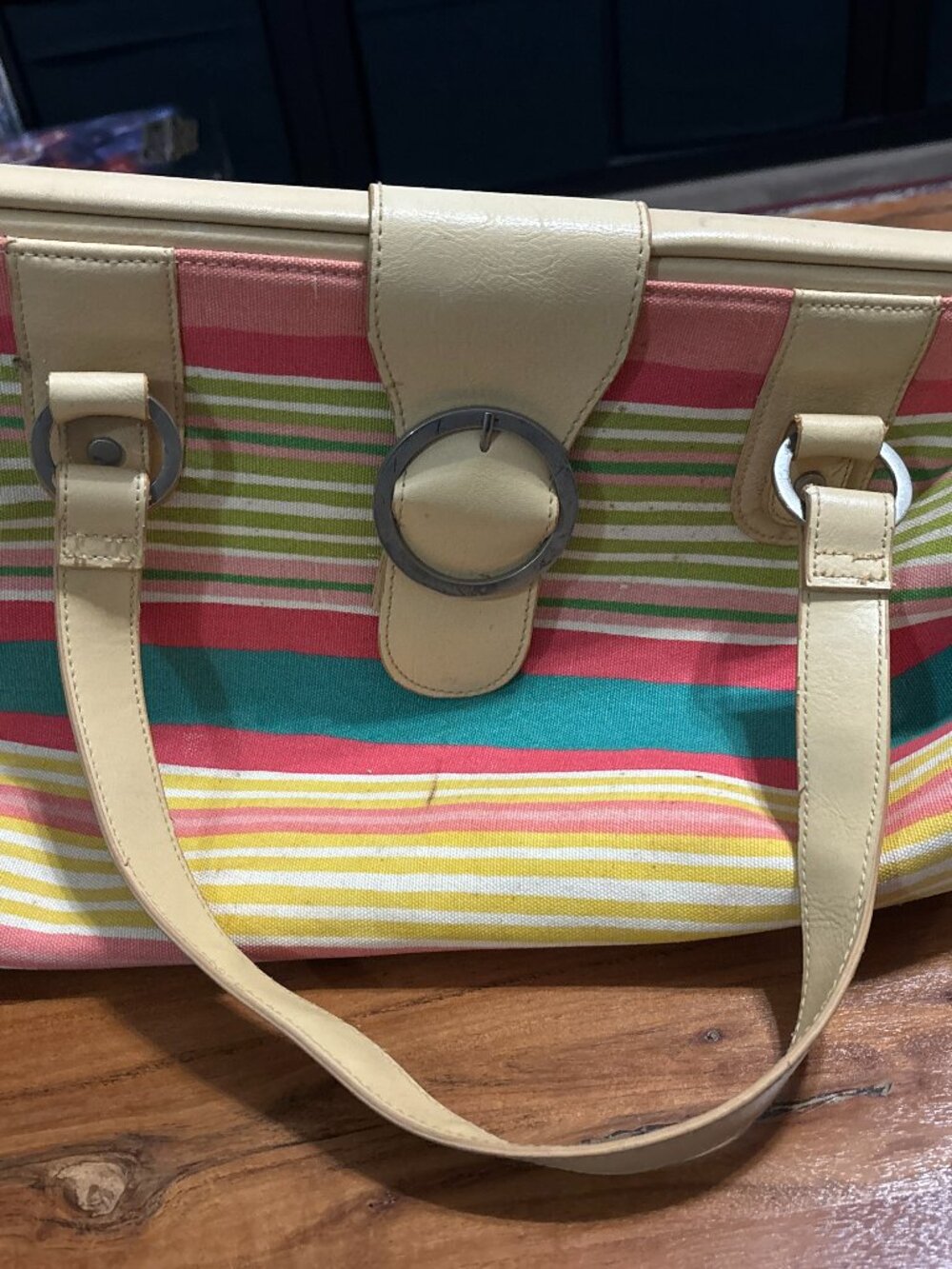 Bath & Body Works Weekender Travel Shoulder Bag Striped